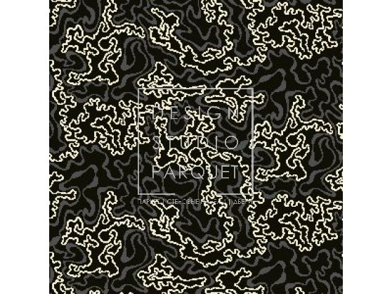Ковровое покрытие Ege Erté Collection snake tracks black coral RF5220168